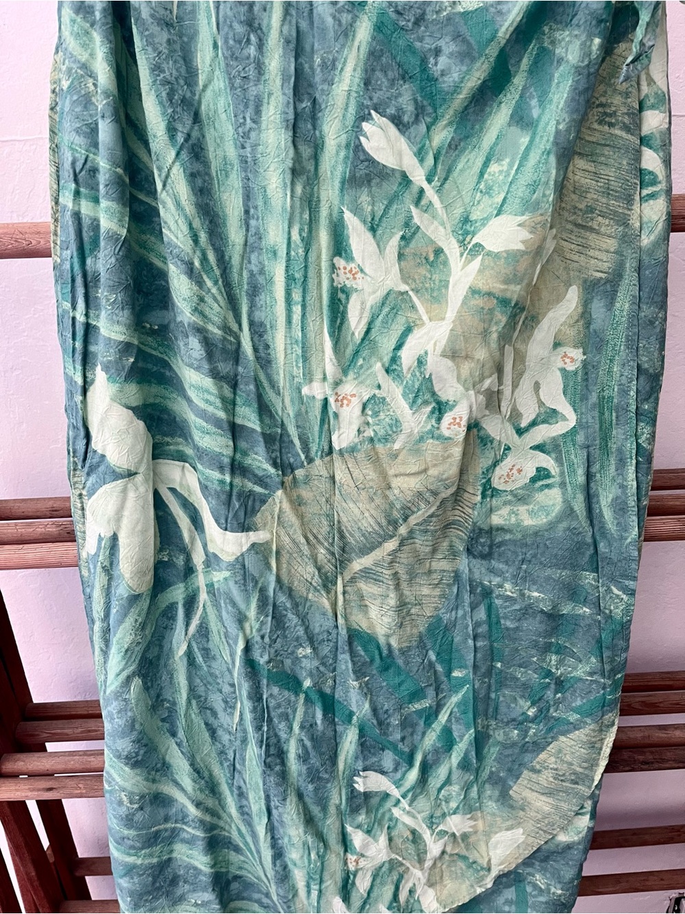 Vintage Jams World Tropical Botanical Wrap Skirt / Pareo - Picture 3 of 10